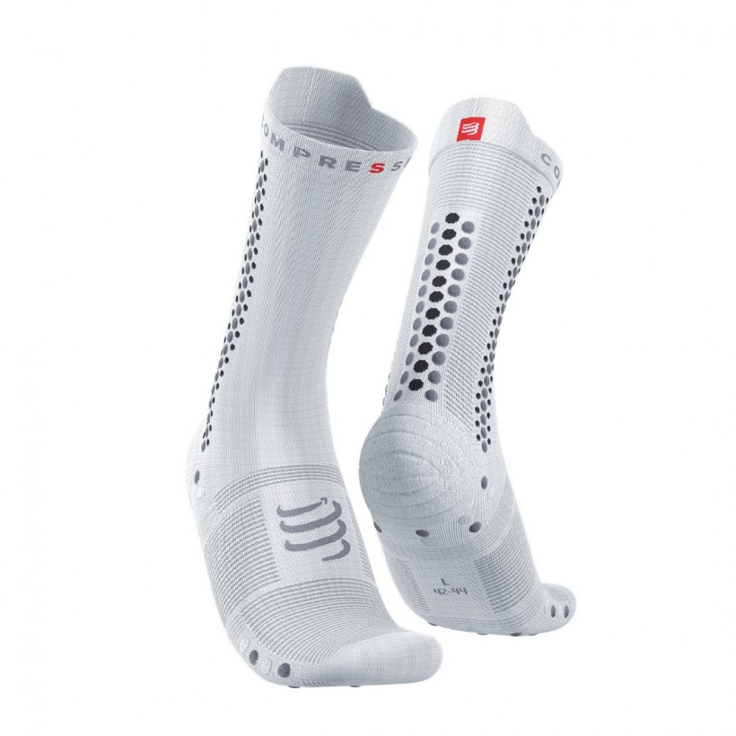 Calcetines Compressport Pro Racing v4.0 Bike Blanco