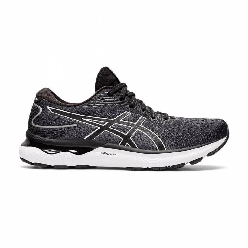 Tênis de corrida Asics Gel Nimbus 24 preto branco SS22
