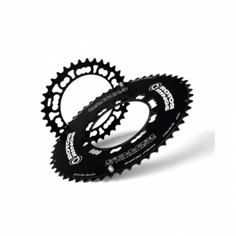 Conjunto de coroa de rotor aerodinâmico Qrings Compact 110 BCD