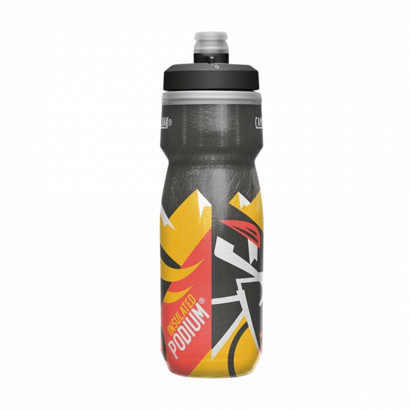 Bidón Podium Chill Carrera Edición Limitada Negro Amarillo Rojo 0.6L