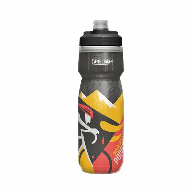 Bidón Podium Chill Carrera Edición Limitada Negro Amarillo Rojo 0.6L