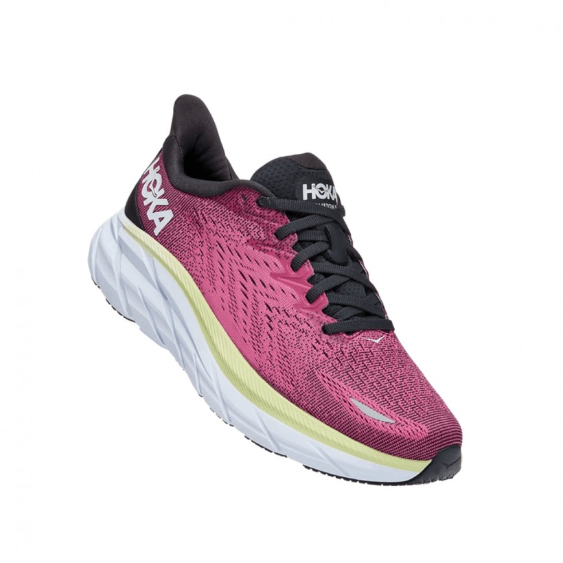 Hoka ONE ONE Clifton 8 Pink Yellow Shoes SS22