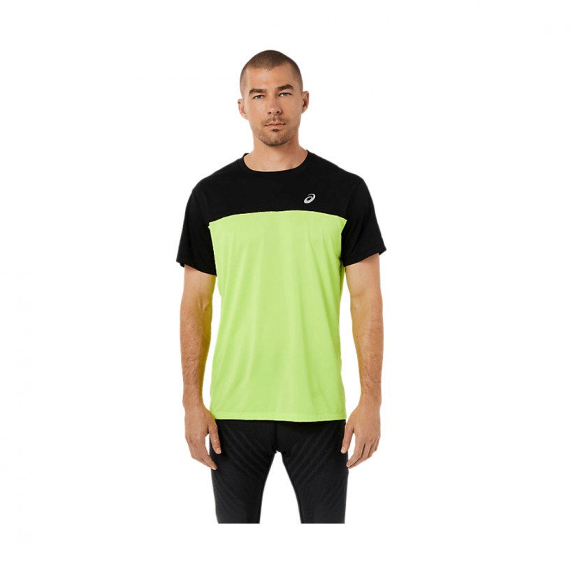 Asics Race SS TOP T-Shirt à manches courtes Jaune Noir SS22