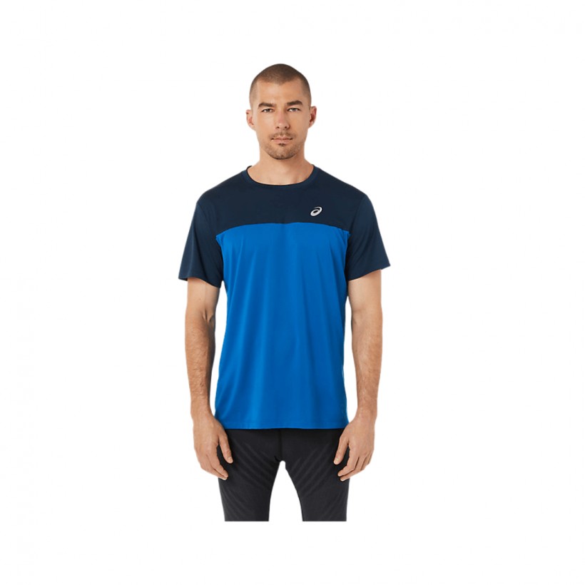 Asics Race SS TOP T-Shirt Short Sleeve Black Blue SS22