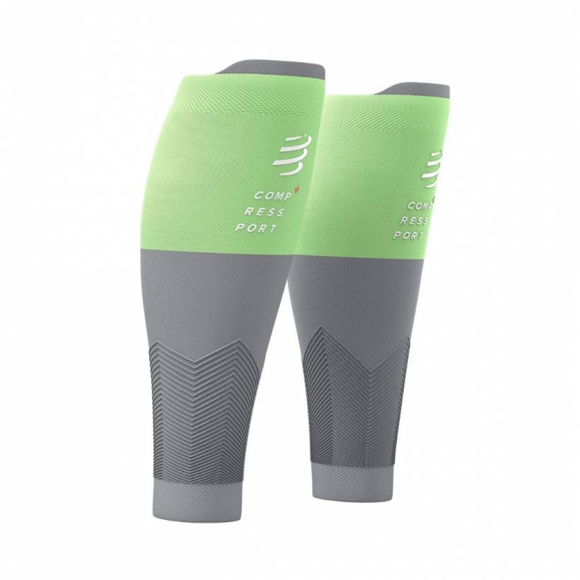 Calze a Compressione Compressport R2V2 Grigio Verde