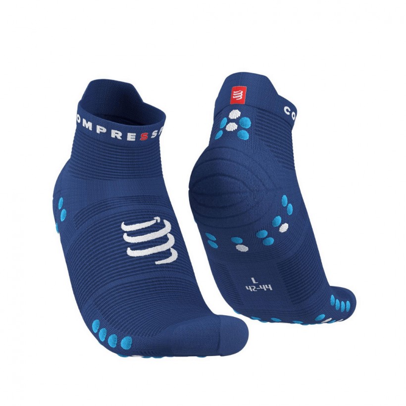 Compressport Pro Racing V4.0 Low Blue Socks