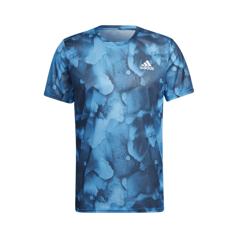 Adidas Fast Graphic Blue Print T-shirt