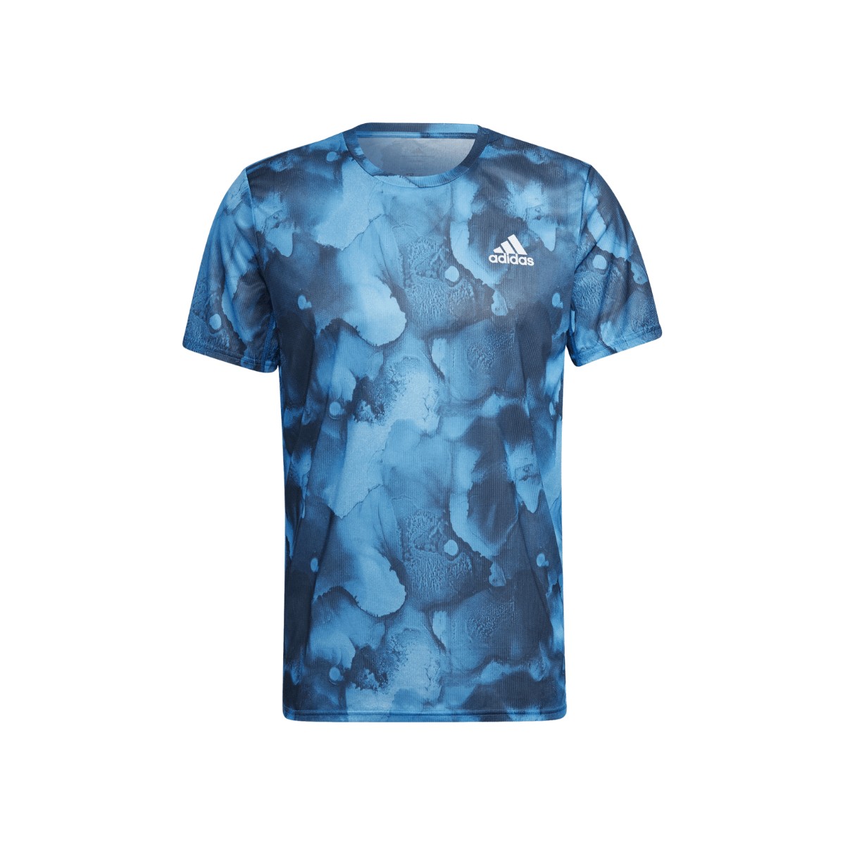 T-shirt Adidas Fast Graphic blu con stampa, Taglia S