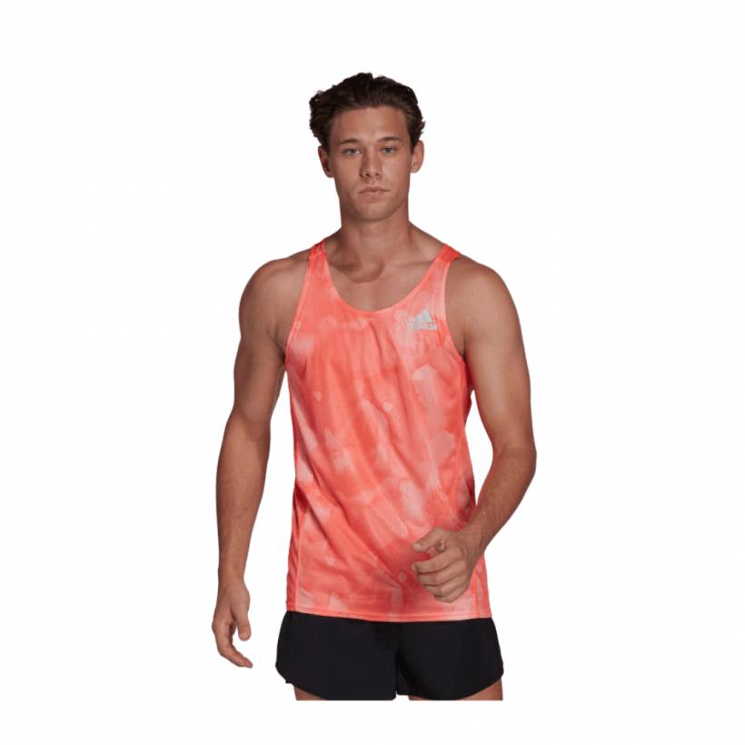 Adidas - Fast SGL GFX - T-shirt sans manches - Rose bonbon