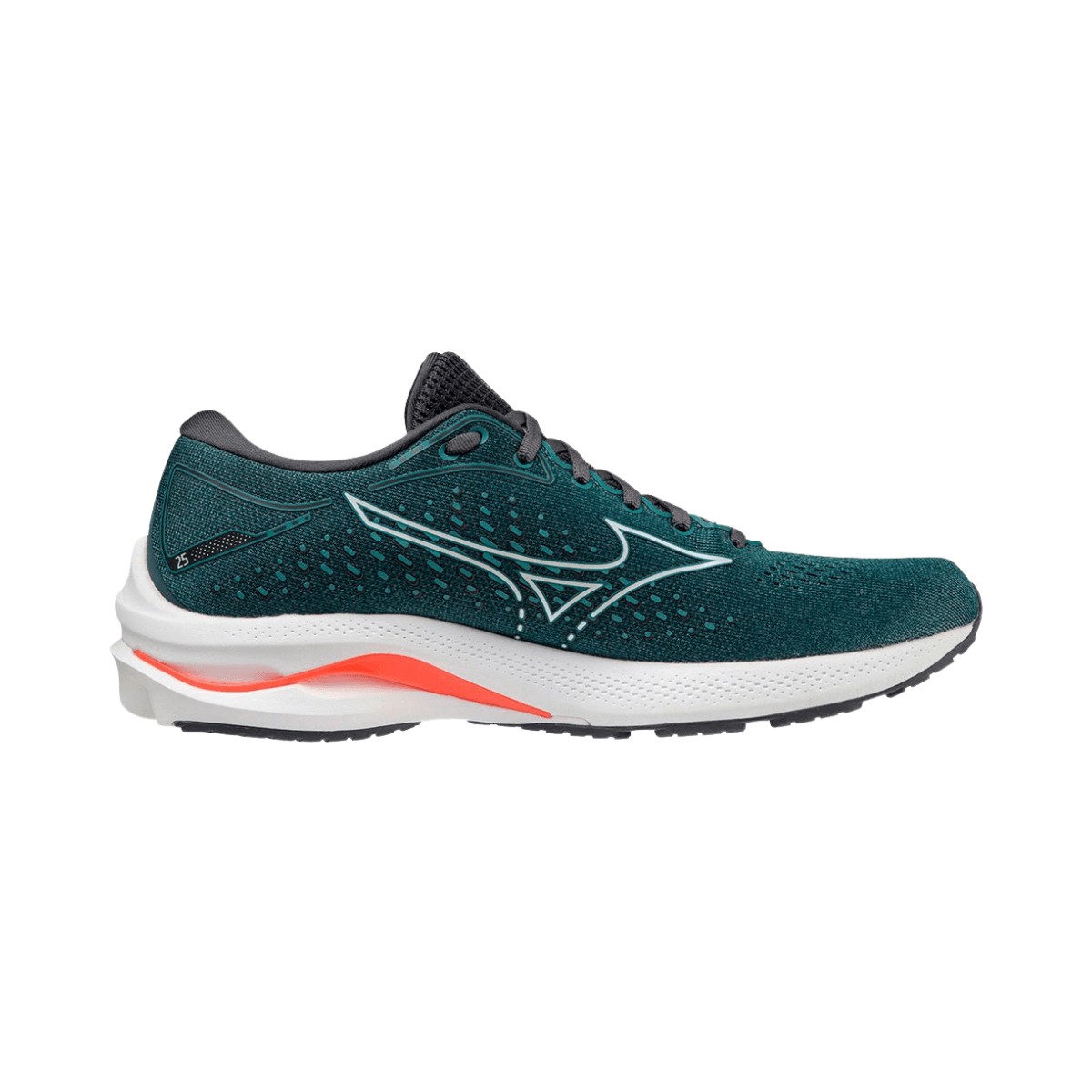 Zapatillas Mizuno Wave Rider 25 Azul Marino Blanco SS22, Talla 48,5 - EUR