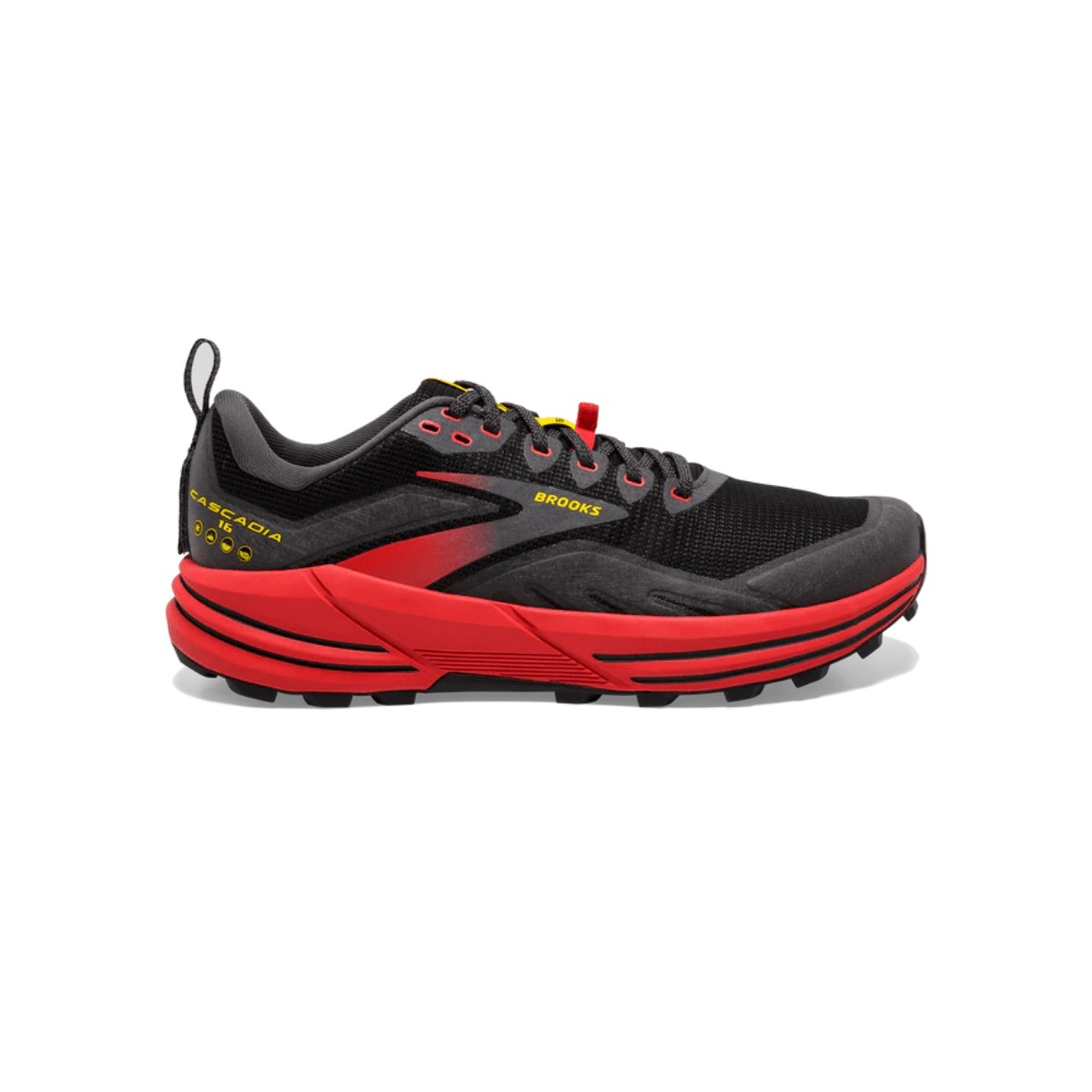 Brooks Cascadia 16 Shoes Black Red SS22, Size 40,5 - EUR