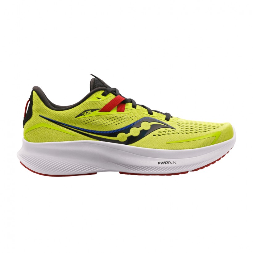 Saucony Ride 15 Shoes Yellow Black SS22