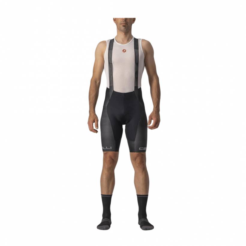 Castelli Free Aero RC Pro Radsport-Trägerhosen Schwarz Weiß
