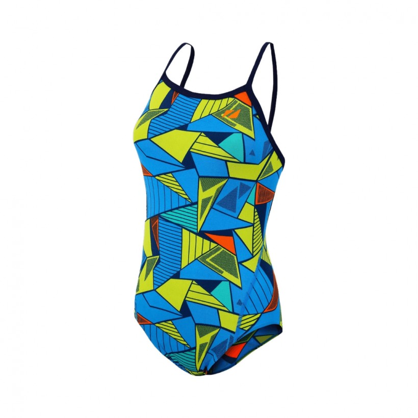 Costume da Bagno Zone3 Prism 2.0 Strap Back Blu Verde Donne