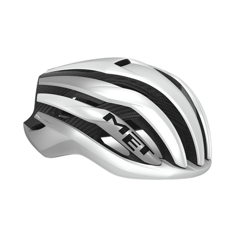 MET Trenta 3K Carbon MIPS Casco Bianco Argento Metallo