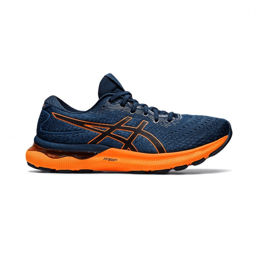 Asics Gel-Nimbus 24 Running Shoes Blue Orange SS22