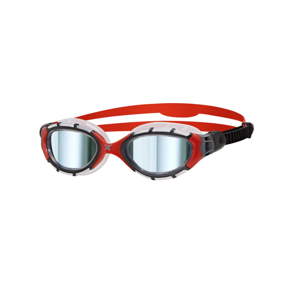 Photos - Swim Goggles Zoggs Predator Flex Titanium Goggles Regular Fit Red Black 461054 