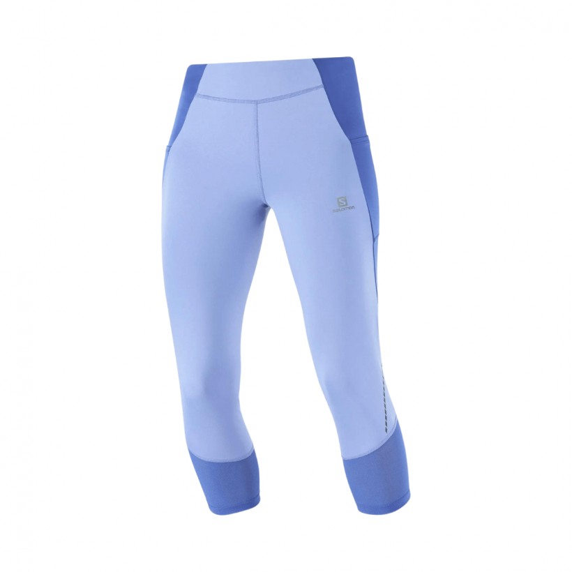 Mallas Salomon Cross Run 21" Azul Mujer