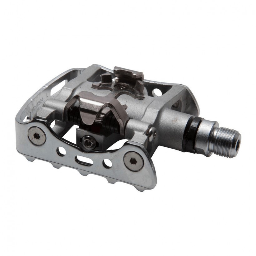 Shimano M324 SPD Pedals With Cleats SM-SH56 Silver Bronze