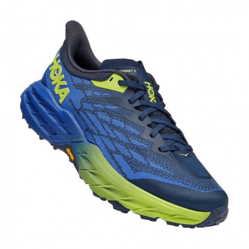 Hoka One One Speedgoat 5 Blue Yellow Shoes SS22