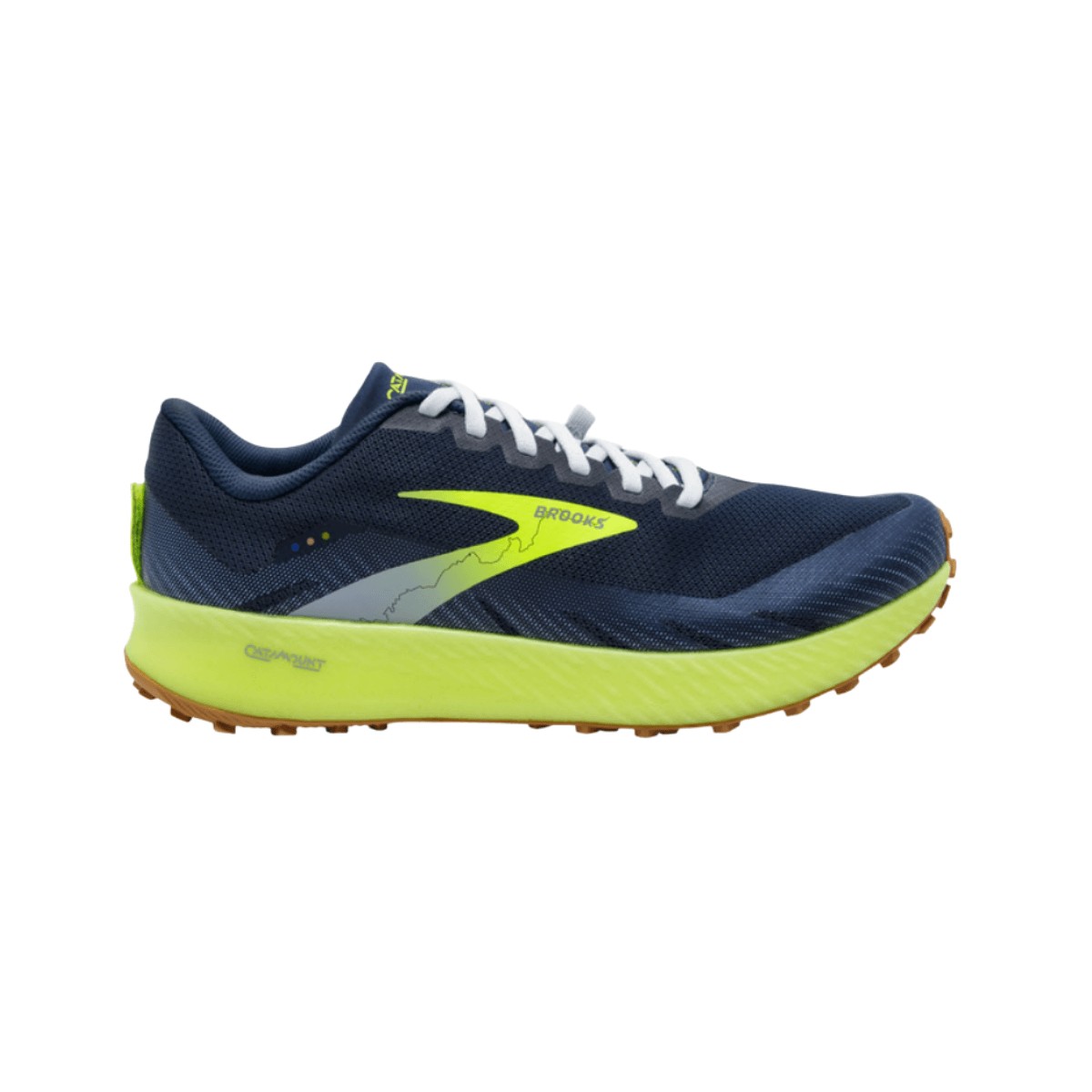 Brooks Catamount Shoes Blue Yellow SS22, Size 42,5 - EUR