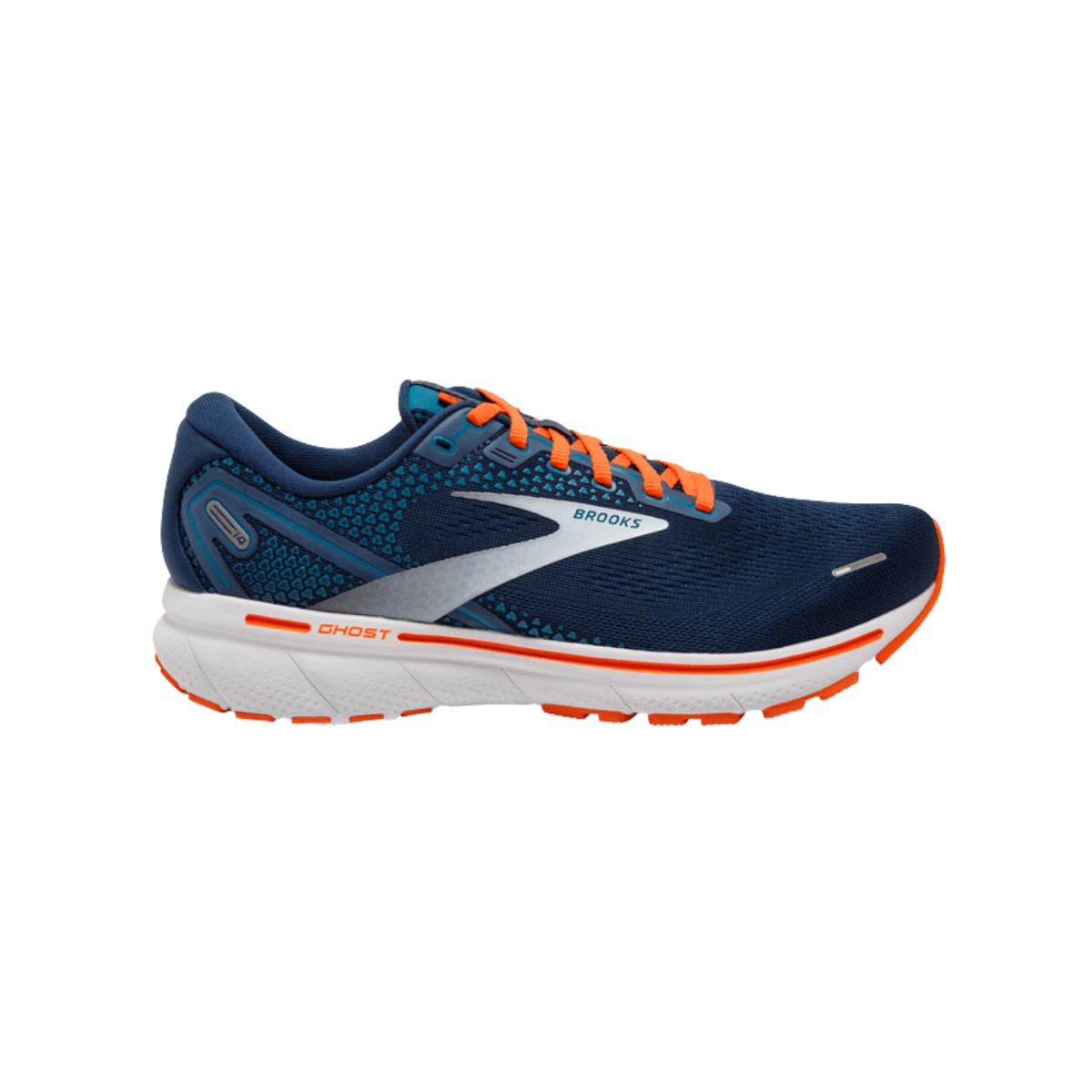 Brooks Ghost 14 Shoes Blue Orange SS22, Size 43 - EUR