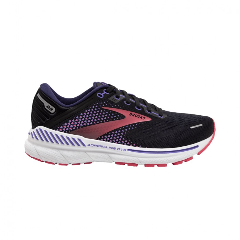 Zapatillas Brooks Adrenaline GTS 22 Morado Coral Negro Mujer SS22
