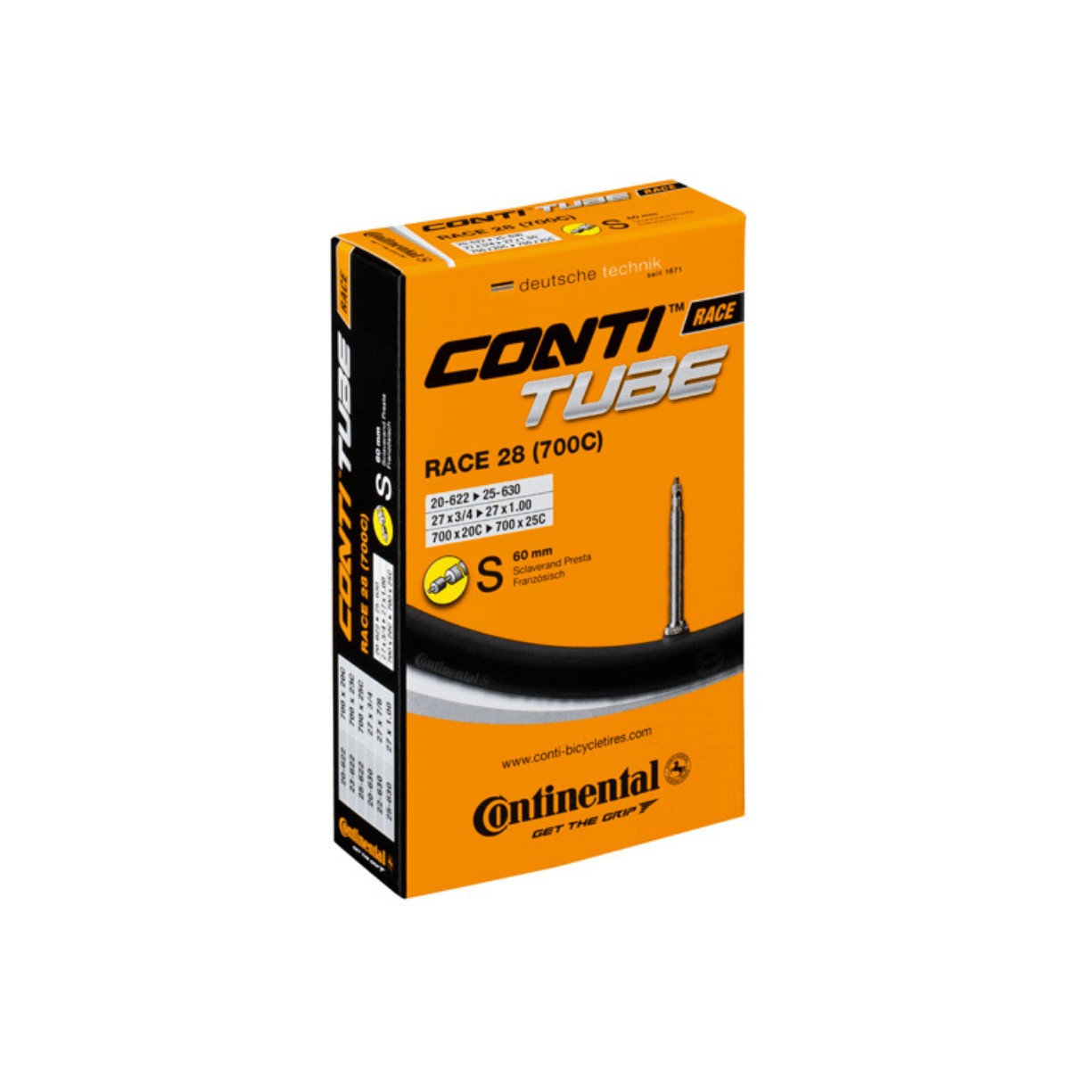 CAMARA CONTINENTAL 700x20-25 PRESTA 60 MM