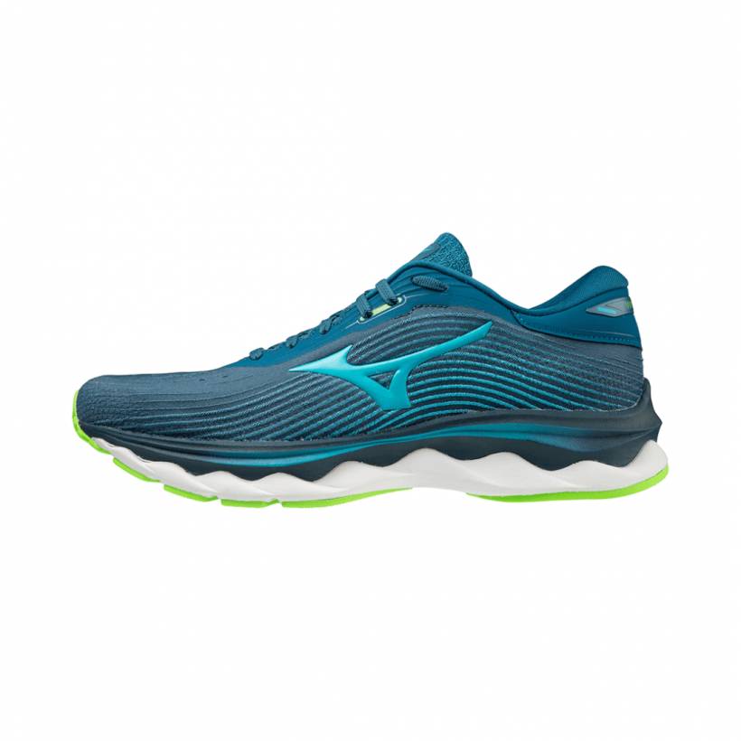 Chaussures Mizuno Wave Sky 5 Bleu Jaune SS22