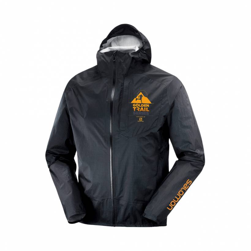 Salomon Bonatti Giacca Impermeabile Nero Arancione SS22