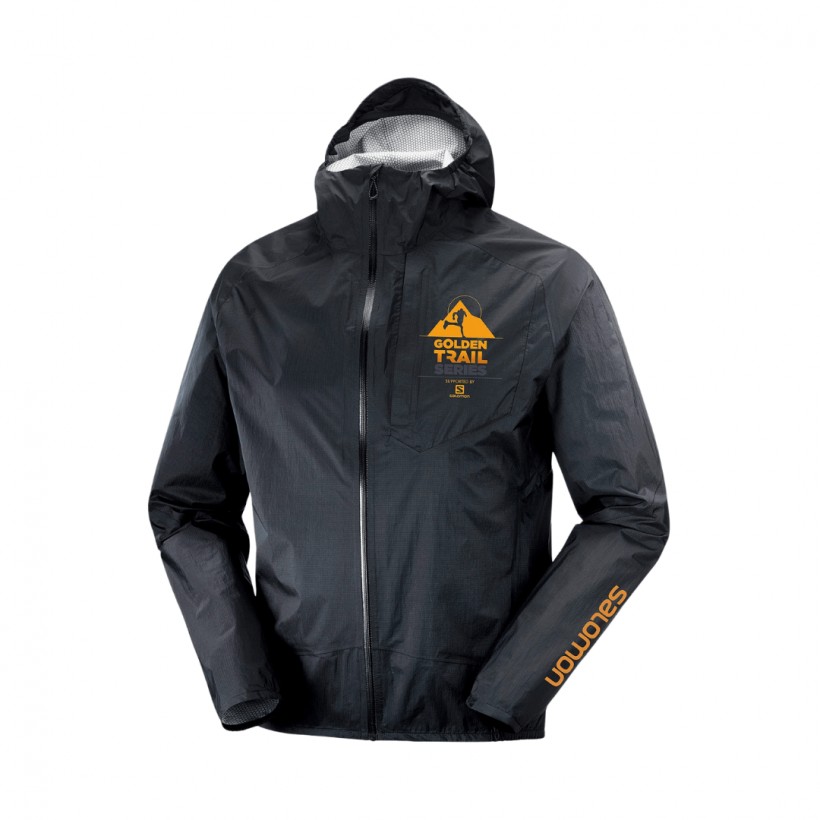 Salomon Bonatti Waterproof Jacket Black Orange SS22
