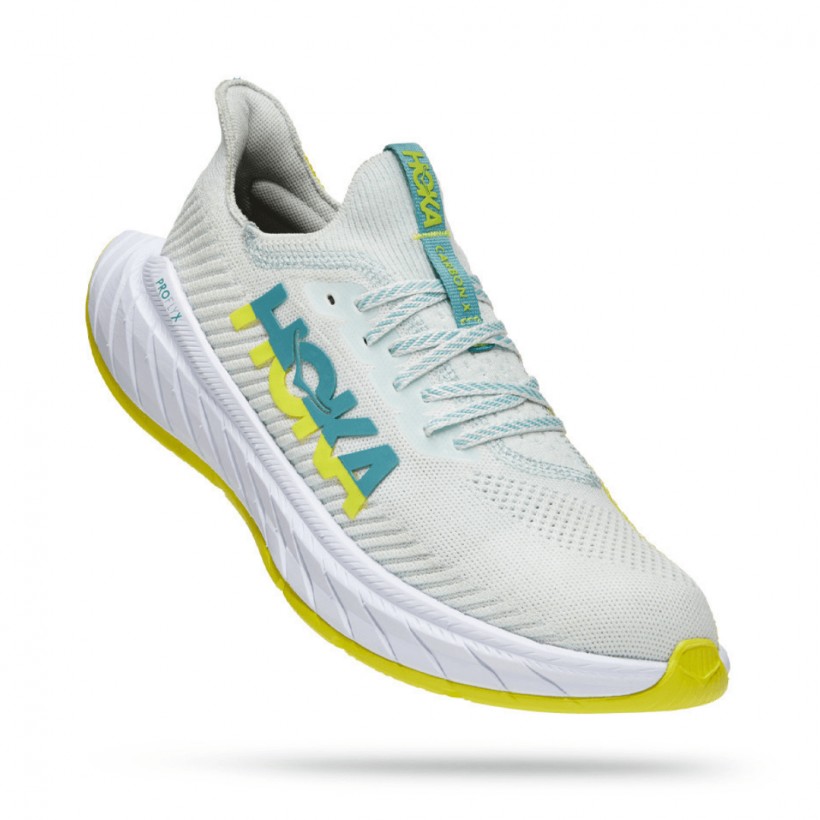 Hoka One One Carbon X 3 White Yellow SS22