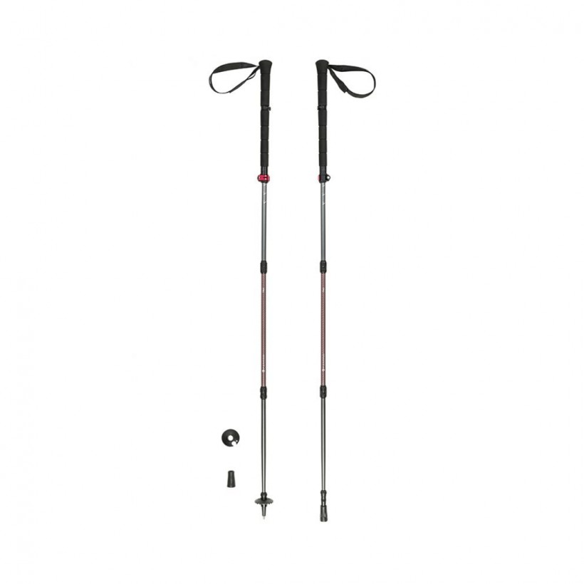Bastones Ferrino Stick Thui Gris Rojo (par)