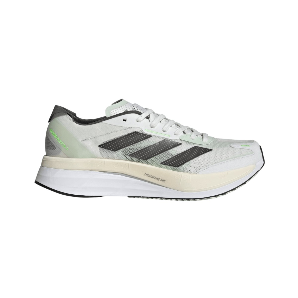 Adidas Adizero Boston 11 Shoes White Green AW22, Size UK 8