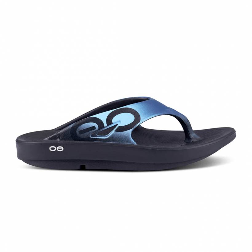 Sandali Oofos OOriginal Sport Nero Blu Unisex