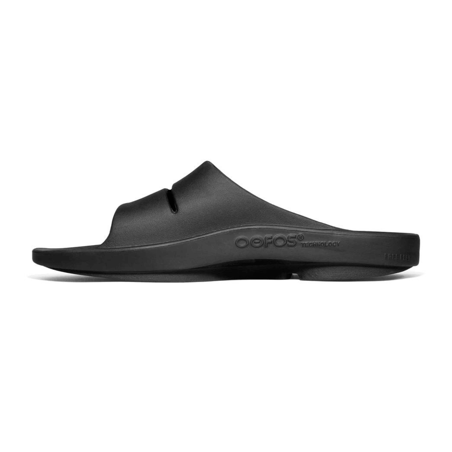 Oofos OOahh Black Unisex Sandals