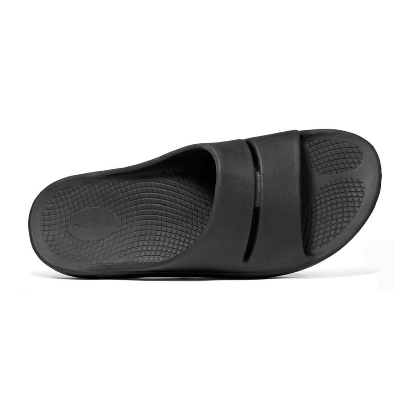 Oofos OOahh Black Unisex Sandals