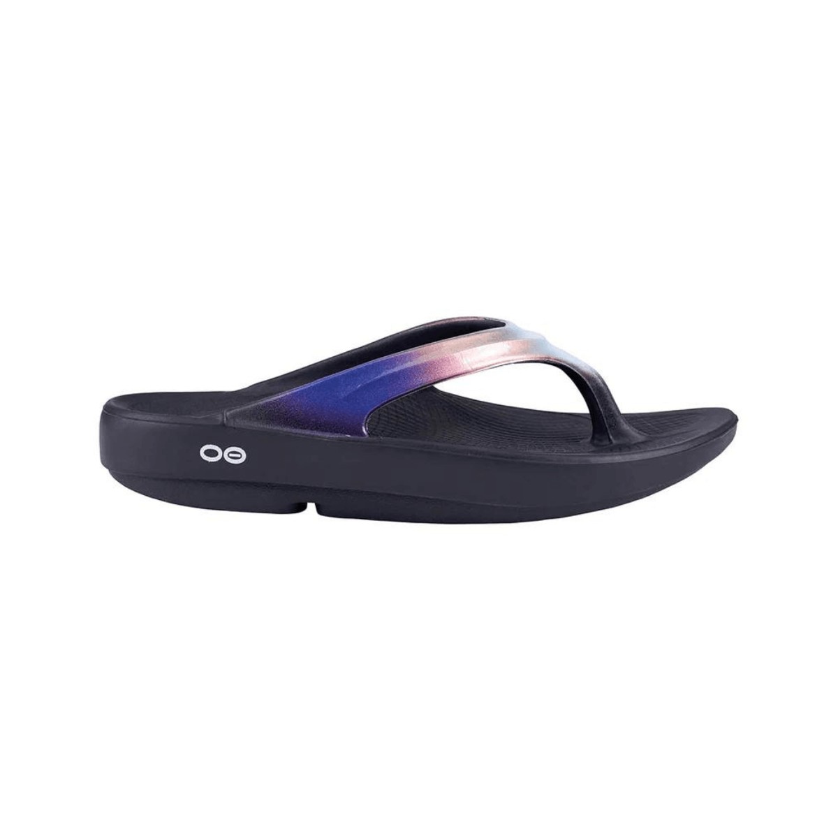 Oofos OOlala Luxe Sandals Black Calypso Unisex, Size 40 - EUR