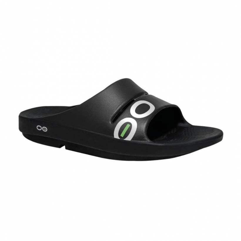 Japonki Oofos OOahh Sport czarny-biały Unisex