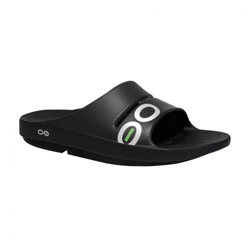 Sandali Oofos OOahh Sport Nero Bianco Unisex