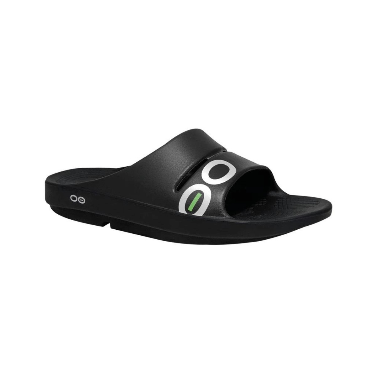 Oofos OOahh Sport Sandals Black White Unisex, Size 38 - EUR
