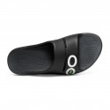 Oofos OOahh Sport Sandals Black White Unisex