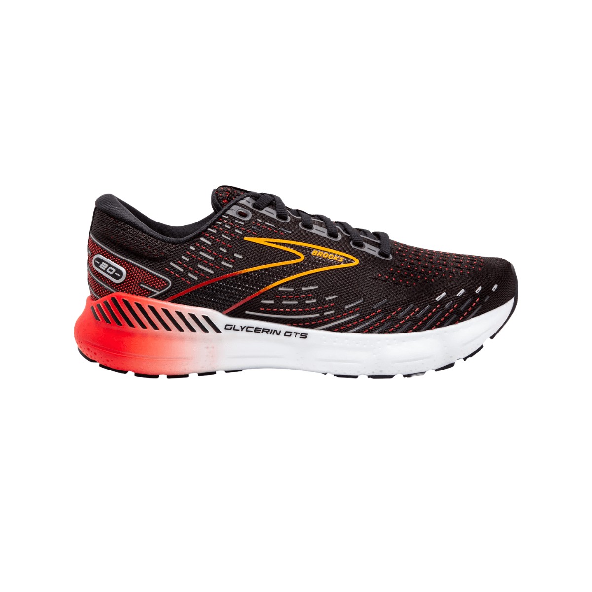 Brooks Glycerin GTS 20 Shoes Black Red AW22, Size 42 - EUR