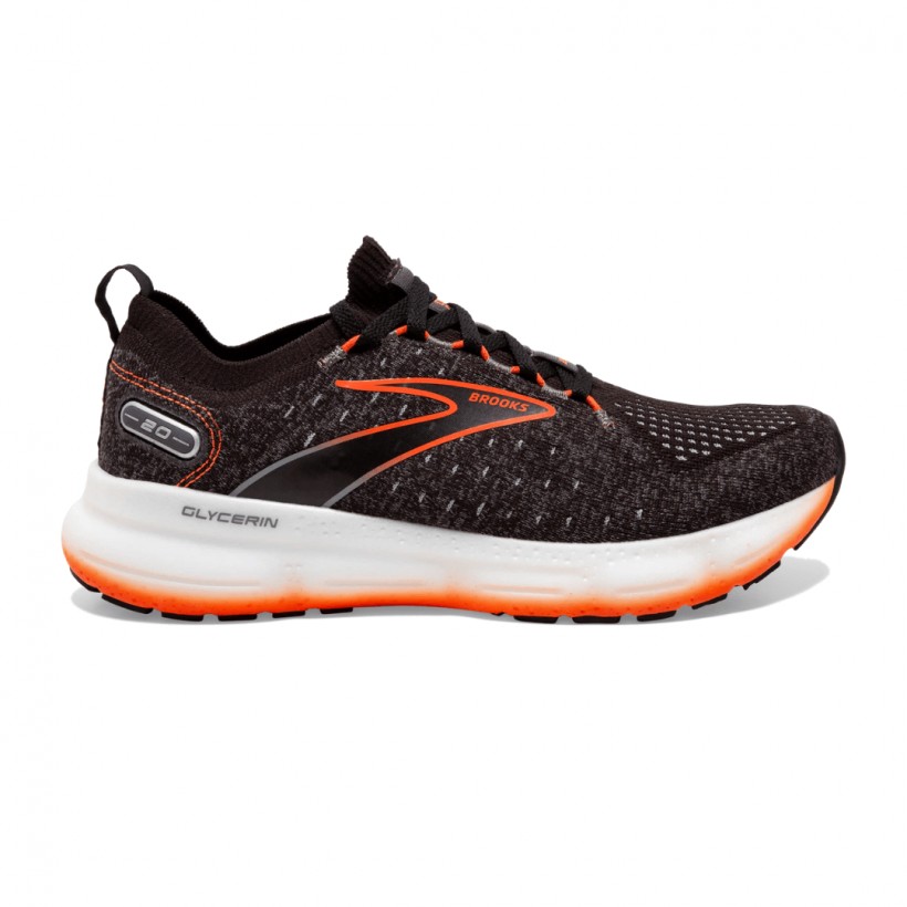 Brooks Glycerin StealthFit 20 Shoes Black Orange AW22