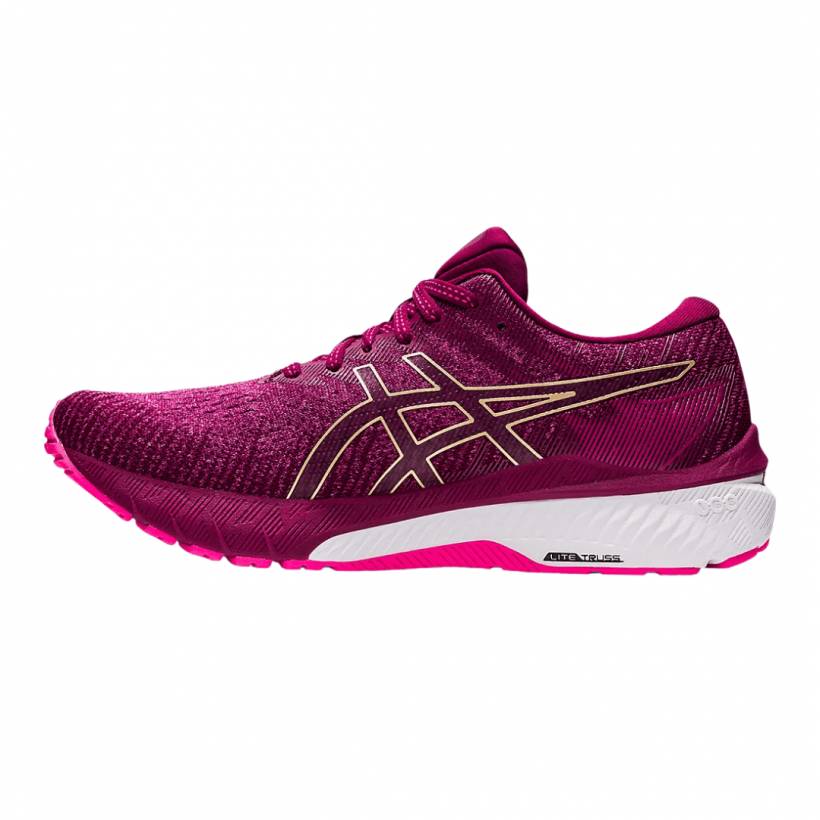 Tênis de corrida feminino Asics GT-2000 10 ouro rosa SS22