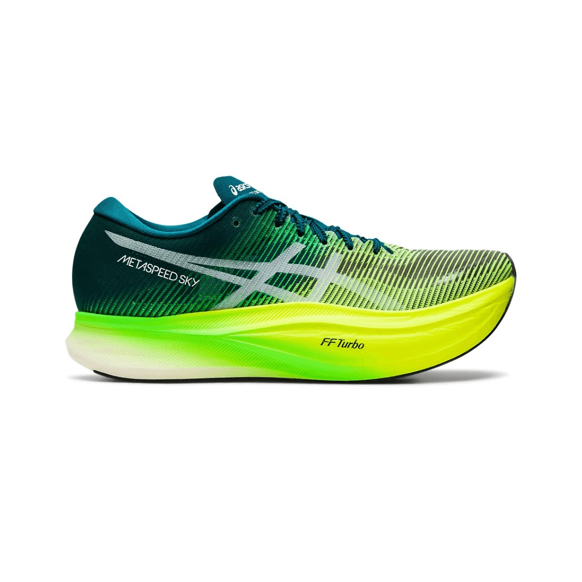 Asics Metaspeed Sky+ Green Yellow Fluor AW22 Shoes, Size 42 - EUR