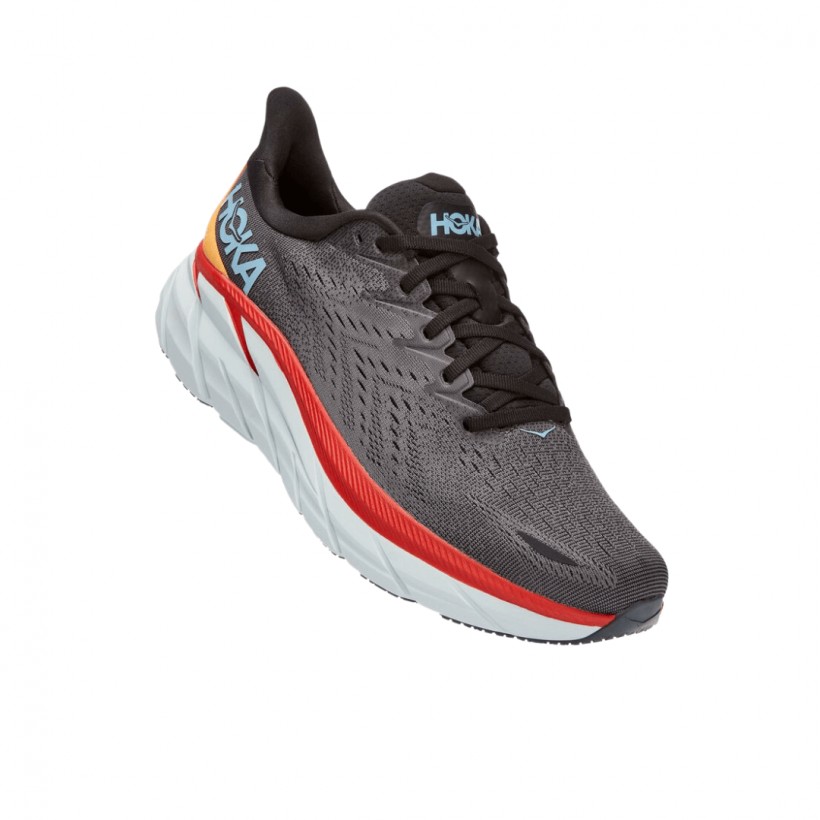 Hoka Clifton 8 Black Red Shoe