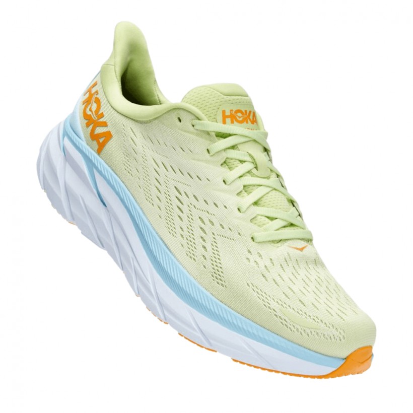 Hoka One One Clifton 8 Schuhe Grün Orange Blau AW22