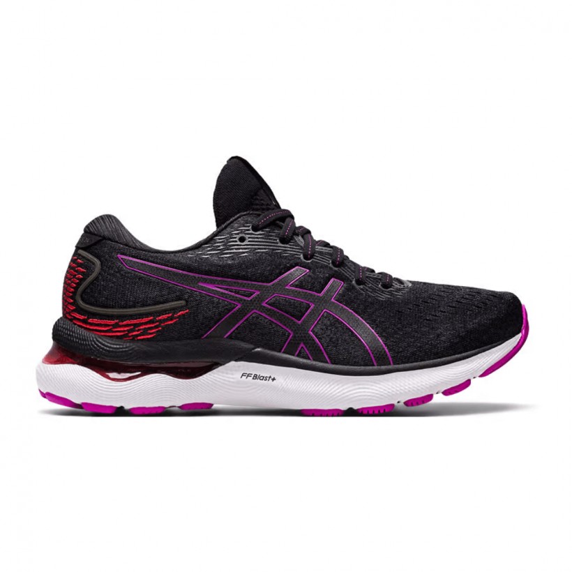 Asics Gel-Nimbus 24 Noir Blanc SS22 Femme Chaussures Running