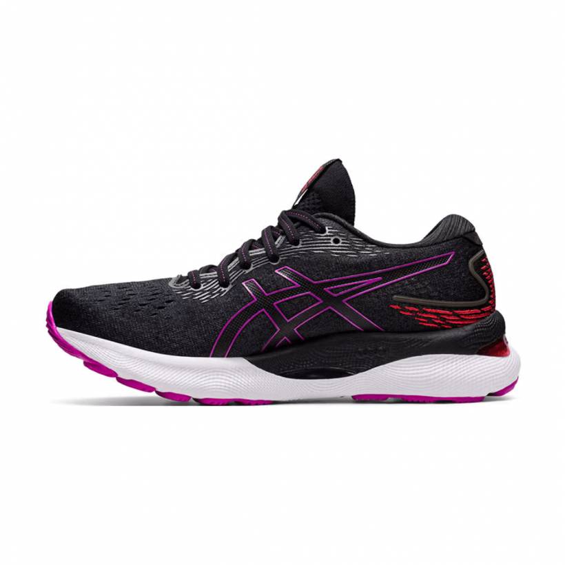 Tênis de corrida feminino Asics Gel-Nimbus 24 preto branco SS22